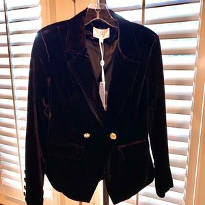 Black velvet blazer